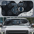 Personalized Carlton Football Auto Sun Shade Easter Egg Pattern Navy Monochrome Tribal Dot Style