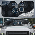 Personalized Carlton Football Auto Sun Shade Easter Egg Pattern Navy Monochrome Tribal Dot Style
