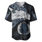 Personalized Carlton Football Baseball Jersey Easter Egg Pattern Navy Monochrome Tribal Dot Style