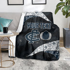 Personalized Carlton Football Blanket Easter Egg Pattern Navy Monochrome Tribal Dot Style