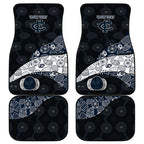 Personalized Carlton Football Car Mats Easter Egg Pattern Navy Monochrome Tribal Dot Style