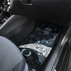 Personalized Carlton Football Car Mats Easter Egg Pattern Navy Monochrome Tribal Dot Style