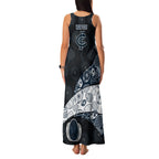 Personalized Carlton Football Family Matching Tank Maxi Dress and Hawaiian Shirt Easter Egg Pattern Navy Monochrome Tribal Dot Style
