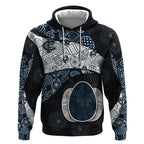 Personalized Carlton Football Hoodie Easter Egg Pattern Navy Monochrome Tribal Dot Style