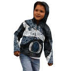 Personalized Carlton Football Kid Hoodie Easter Egg Pattern Navy Monochrome Tribal Dot Style