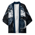 Personalized Carlton Football Kimono Easter Egg Pattern Navy Monochrome Tribal Dot Style