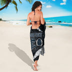 Personalized Carlton Football Sarong Easter Egg Pattern Navy Monochrome Tribal Dot Style
