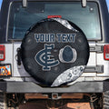 Personalized Carlton Football Spare Tire Cover Easter Egg Pattern Navy Monochrome Tribal Dot Style