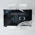 Personalized Carlton Football Tablecloth Easter Egg Pattern Navy Monochrome Tribal Dot Style