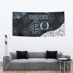 Personalized Carlton Football Tapestry Easter Egg Pattern Navy Monochrome Tribal Dot Style