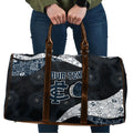 Personalized Carlton Football Travel Bag Easter Egg Pattern Navy Monochrome Tribal Dot Style