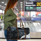 Personalized Carlton Football Travel Bag Easter Egg Pattern Navy Monochrome Tribal Dot Style