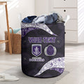 Personalized Fremantle Dockers Football Laundry Basket Easter Egg Pattern Purple Monochrome Tribal Dot Style