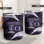 Personalized Fremantle Dockers Football Laundry Basket Easter Egg Pattern Purple Monochrome Tribal Dot Style