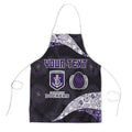 Personalized Fremantle Dockers Football Apron Easter Egg Pattern Purple Monochrome Tribal Dot Style