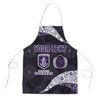 Personalized Fremantle Dockers Football Apron Easter Egg Pattern Purple Monochrome Tribal Dot Style