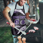 Personalized Fremantle Dockers Football Apron Easter Egg Pattern Purple Monochrome Tribal Dot Style