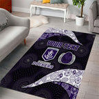 Personalized Fremantle Dockers Football Area Rug Easter Egg Pattern Purple Monochrome Tribal Dot Style