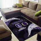 Personalized Fremantle Dockers Football Area Rug Easter Egg Pattern Purple Monochrome Tribal Dot Style