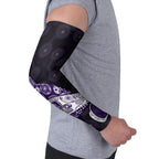 Personalized Fremantle Dockers Football Arm Sleeves Easter Egg Pattern Purple Monochrome Tribal Dot Style