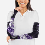 Personalized Fremantle Dockers Football Arm Sleeves Easter Egg Pattern Purple Monochrome Tribal Dot Style