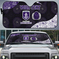 Personalized Fremantle Dockers Football Auto Sun Shade Easter Egg Pattern Purple Monochrome Tribal Dot Style
