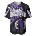 Personalized Fremantle Dockers Football Baseball Jersey Easter Egg Pattern Purple Monochrome Tribal Dot Style