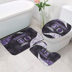 Personalized Fremantle Dockers Football Bathroom Set Easter Egg Pattern Purple Monochrome Tribal Dot Style