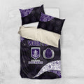 Personalized Fremantle Dockers Football Bedding Set Easter Egg Pattern Purple Monochrome Tribal Dot Style