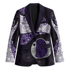 Personalized Fremantle Dockers Football Blazer Easter Egg Pattern Purple Monochrome Tribal Dot Style