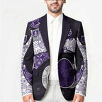 Personalized Fremantle Dockers Football Blazer Easter Egg Pattern Purple Monochrome Tribal Dot Style