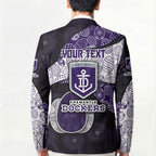 Personalized Fremantle Dockers Football Blazer Easter Egg Pattern Purple Monochrome Tribal Dot Style