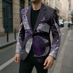 Personalized Fremantle Dockers Football Blazer Easter Egg Pattern Purple Monochrome Tribal Dot Style