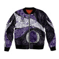 Personalized Fremantle Dockers Football Bomber Jacket Easter Egg Pattern Purple Monochrome Tribal Dot Style