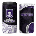 Personalized Fremantle Dockers Football 4 in 1 Can Cooler Tumbler Easter Egg Pattern Purple Monochrome Tribal Dot Style