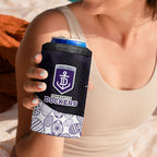 Personalized Fremantle Dockers Football 4 in 1 Can Cooler Tumbler Easter Egg Pattern Purple Monochrome Tribal Dot Style