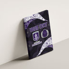 Personalized Fremantle Dockers Football Canvas Wall Art Easter Egg Pattern Purple Monochrome Tribal Dot Style