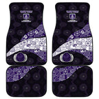 Personalized Fremantle Dockers Football Car Mats Easter Egg Pattern Purple Monochrome Tribal Dot Style