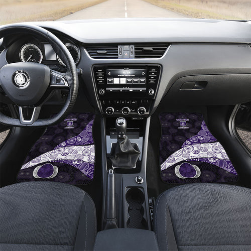 Personalized Fremantle Dockers Football Car Mats Easter Egg Pattern Purple Monochrome Tribal Dot Style