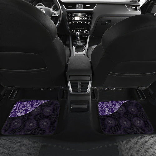 Personalized Fremantle Dockers Football Car Mats Easter Egg Pattern Purple Monochrome Tribal Dot Style