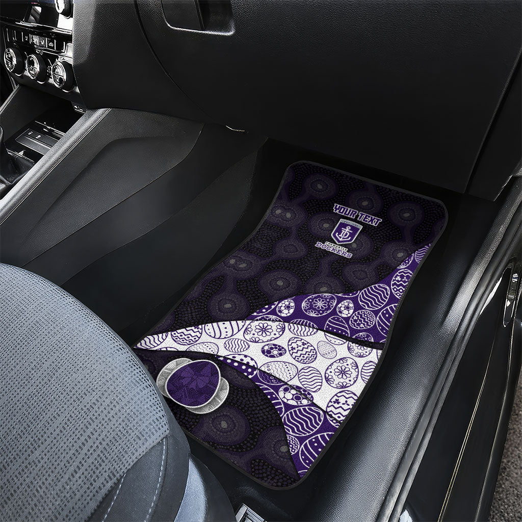 Personalized Fremantle Dockers Football Car Mats Easter Egg Pattern Purple Monochrome Tribal Dot Style