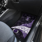 Personalized Fremantle Dockers Football Car Mats Easter Egg Pattern Purple Monochrome Tribal Dot Style