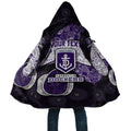 Personalized Fremantle Dockers Football Cloak Easter Egg Pattern Purple Monochrome Tribal Dot Style