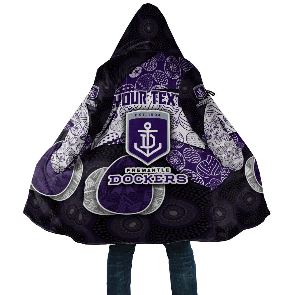 Personalized Fremantle Dockers Football Cloak Easter Egg Pattern Purple Monochrome Tribal Dot Style