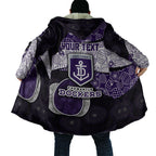 Personalized Fremantle Dockers Football Cloak Easter Egg Pattern Purple Monochrome Tribal Dot Style