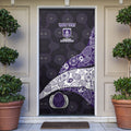 Personalized Fremantle Dockers Football Door Cover Easter Egg Pattern Purple Monochrome Tribal Dot Style