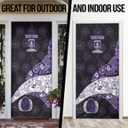 Personalized Fremantle Dockers Football Door Cover Easter Egg Pattern Purple Monochrome Tribal Dot Style