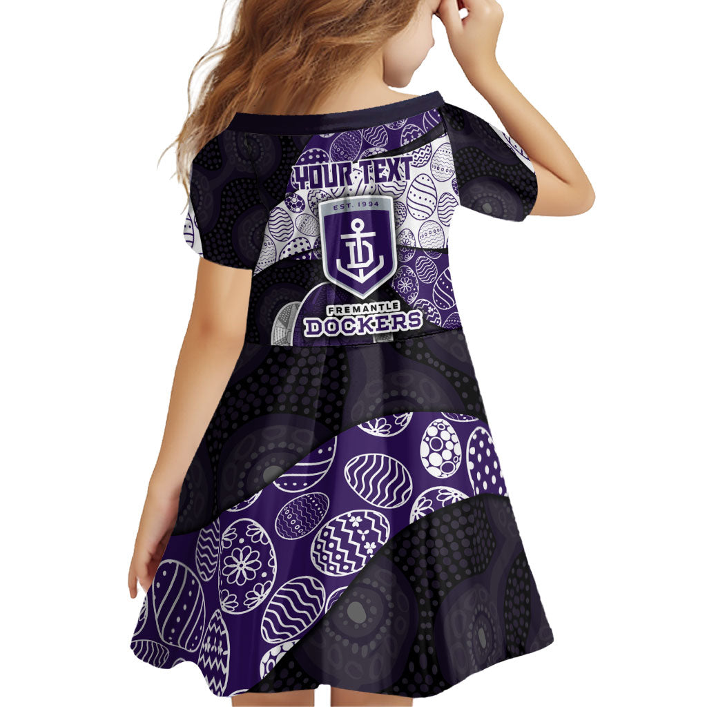 Personalized Fremantle Dockers Football Family Matching Mermaid Dress and Hawaiian Shirt Easter Egg Pattern Purple Monochrome Tribal Dot Style