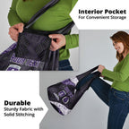 Personalized Fremantle Dockers Football Grocery Bag Easter Egg Pattern Purple Monochrome Tribal Dot Style