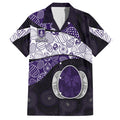 Personalized Fremantle Dockers Football Hawaiian Shirt Easter Egg Pattern Purple Monochrome Tribal Dot Style